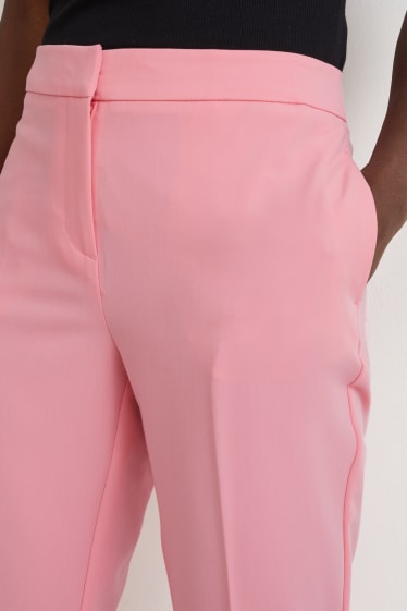 Femmes - Pantalon de bureau - mid-waist - regular fit - rose