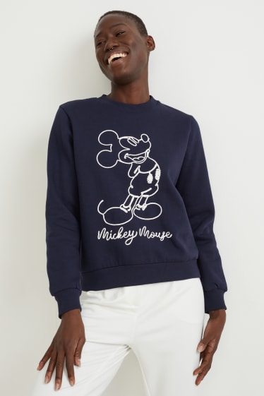 Damen - Sweatshirt - Micky Maus - dunkelblau