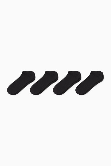 Donna - Confezione da 4 - calzini corti - nero