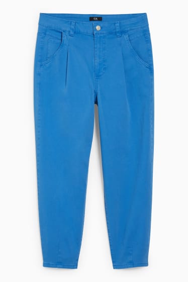 Donna - Pantaloni chino - vita media - tapered fit - blu