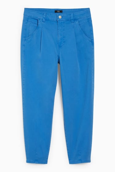 Dames - Chino - mid waist - tapered fit - blauw