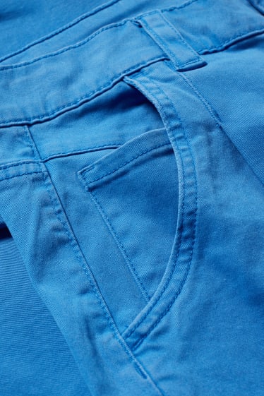 Femmes - Chino - mid waist - tapered fit - bleu