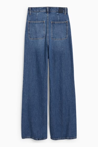 Damen - Loose Fit Jeans - High Waist - jeansblau