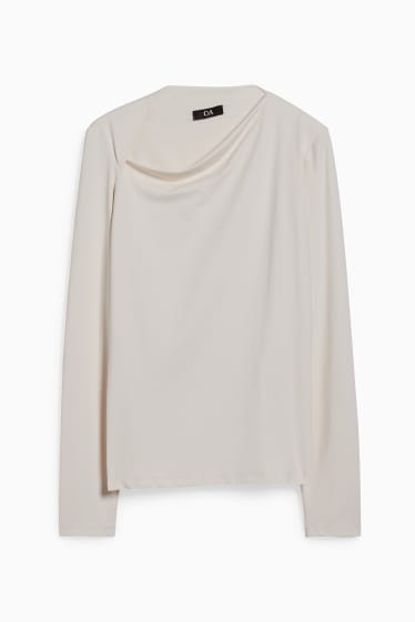 Damen - Langarmshirt - cremeweiß