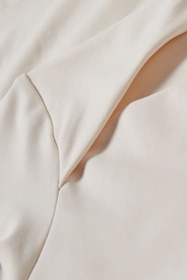 Femei - Tricou cu mânecă lungă - alb-crem