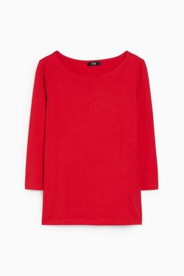 Donna - Maglia a maniche lunghe - rosso