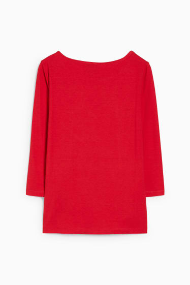 Donna - Maglia a maniche lunghe - rosso