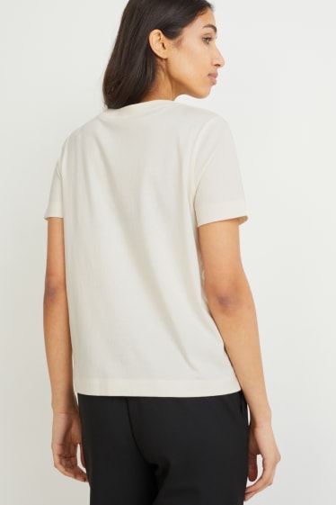 Femmes - T-shirt - blanc crème