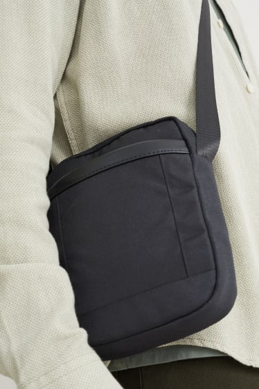 Men - Small shoulder bag - dark gray melange