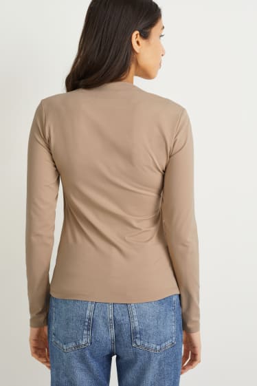 Donna - Maglia a maniche lunghe - beige