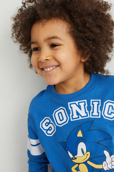 Dzieci - Wielopak, 2 szt. - Sonic - koszulka z długim rękawem - niebieski