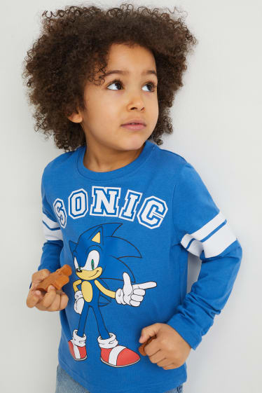 Bambini - Confezione da 2 - Sonic - maglia a maniche lunghe - blu