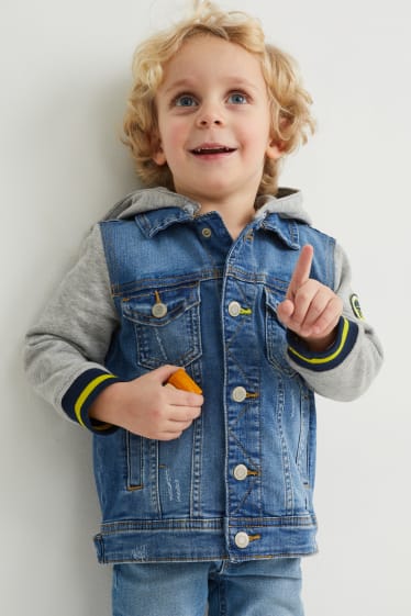 Kinder - Jacke mit Kapuze - jeansblau