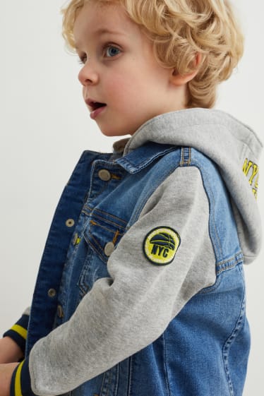 Children - Jacket with hood - blue denim