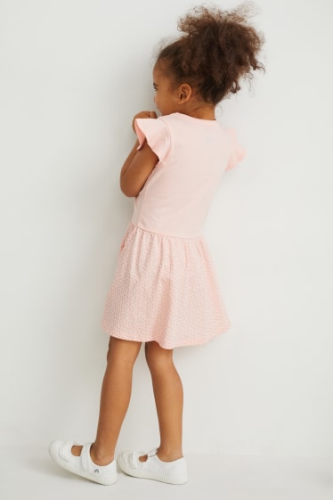 Kinderen: meisjes - Set van 3 - Minnie Mouse - jurk - wit / roze
