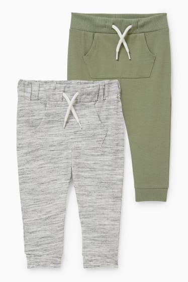 Bébés - Lot de 2 - pantalons de jogging pour bébé - vert