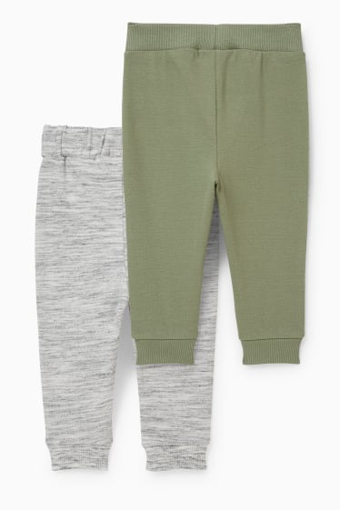 Bébés - Lot de 2 - pantalons de jogging pour bébé - vert