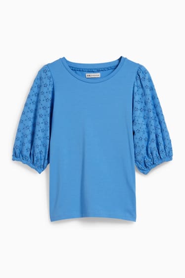 Kinder - Kurzarmshirt - blau