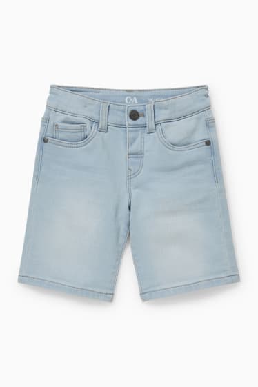 Kinderen - Korte spijkerbroek - jog denim - jeanslichtblauw