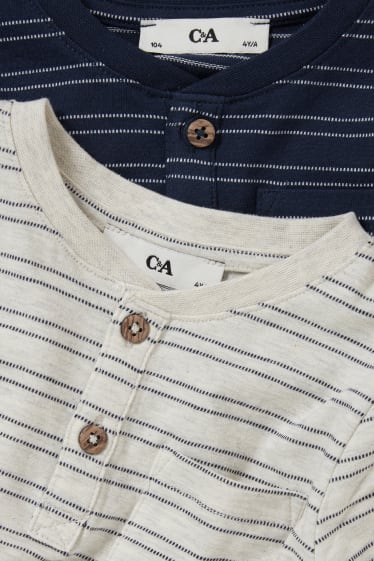 Enfants garçons - Lot de 2 - T-shirt - bleu foncé