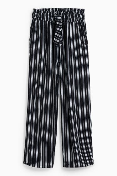 Children - Trousers - striped - black / white