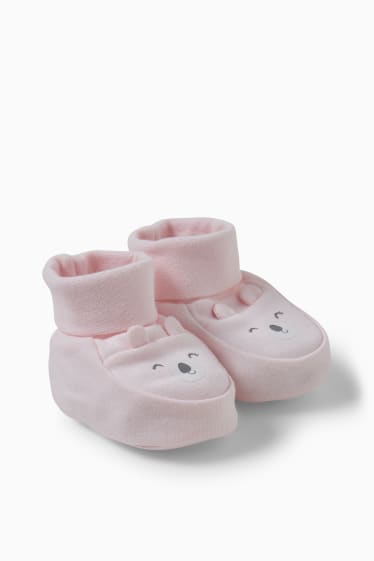 Baby Mädchen - Baby-Krabbelschuhe - hellrosa