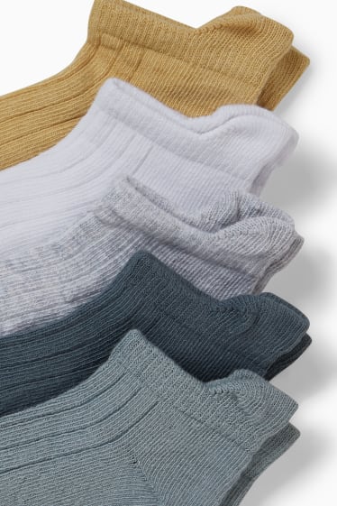 Baby Jungen - Multipack 5er - Baby-Sneakersocken - weiss / grau