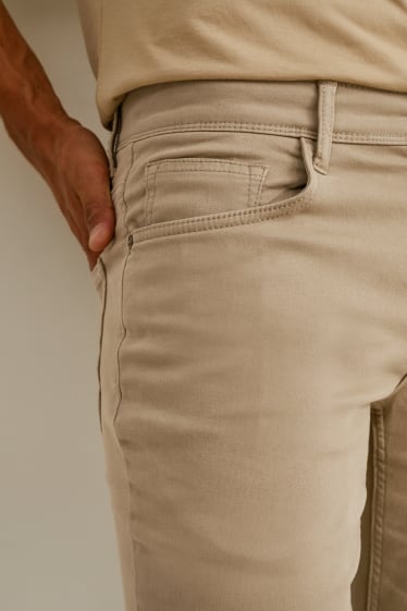 Hommes - Pantalon - slim fit - Flex - LYCRA® - marron clair