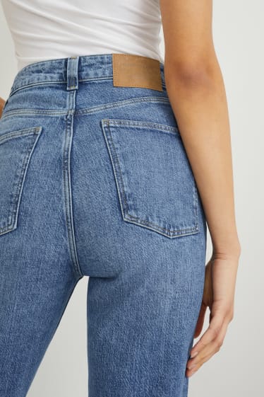 Femei - Mom jeans - talie înaltă - LYCRA® - denim-albastru