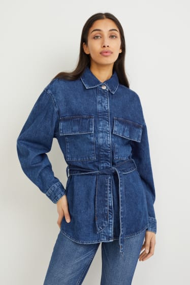 Femei - Jachetă din denim - denim-albastru