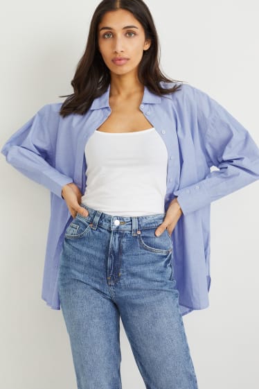 Damen - Bluse - blau