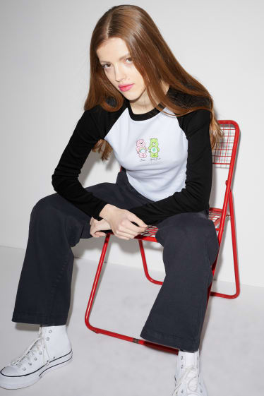 Teens & young adults - CLOCKHOUSE - cropped long sleeve top - Care Bears - white