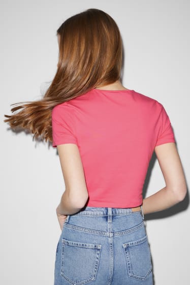 Women - CLOCKHOUSE - cropped T-shirt - pink