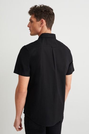 Heren - Overhemd - regular fit - kent - zwart