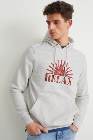 Herren - Hoodie - hellgrau-melange