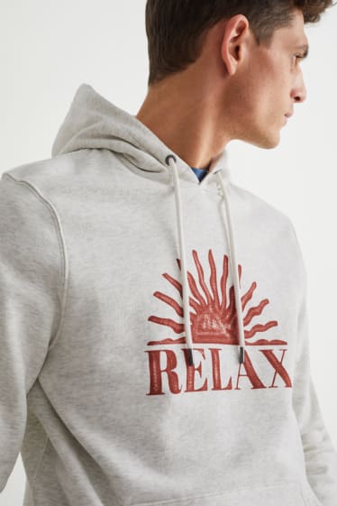 Men - Hoodie - light gray-melange