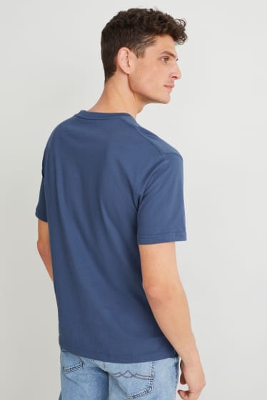 Uomo - T-shirt - blu scuro