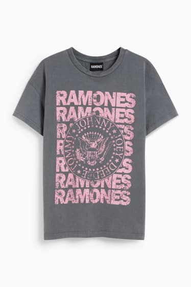 Donna - CLOCKHOUSE - t-shirt - Ramones - grigio