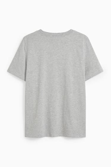 Kobiety - T-shirt - jasnoszary-melanż