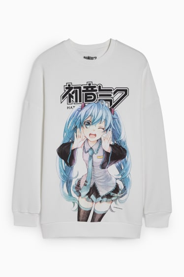 Donna - CLOCKHOUSE - felpa - Hatsune Miku - bianco