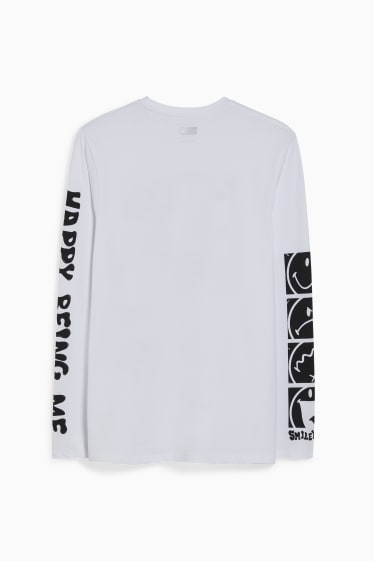 Men - Long sleeve top - SmileyWorld® - white