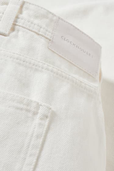 Femmes - CLOCKHOUSE - jean coupe droite - high waist - blanc crème