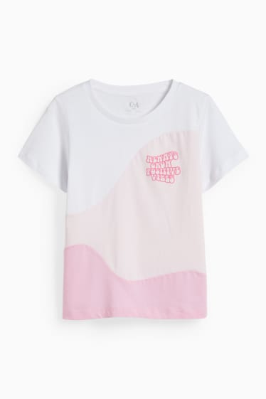 Kinder - Kurzarmshirt - rosa