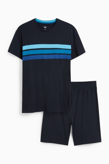 Hommes - Pyjashort - bleu foncé