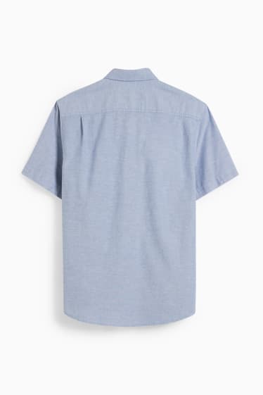 Pánské - Košile - regular fit - button-down - světle modrá