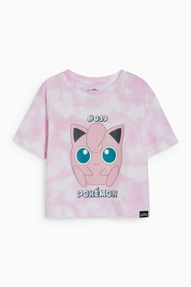 Niños - Pokémon - camiseta de manga corta - rosa