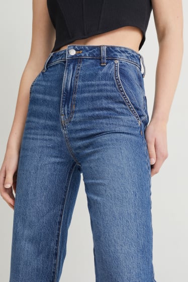 Femmes - Loose fit jean - high waist - jean bleu