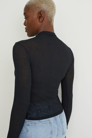 Donna - Maglia a maniche lunghe - nero