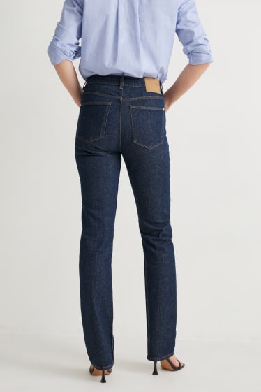 Dona - Straight jeans - high waist - LYCRA® - texà blau fosc