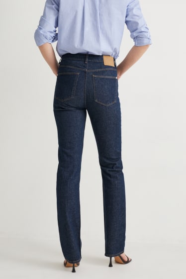 Dámské - Straight jeans - high waist - LYCRA® - džíny - tmavomodré